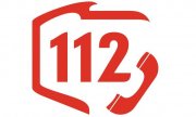 logo numeru alarmowego 112, napis koloru czerwonego